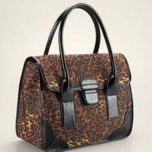 Chico's Leopard Print Travel Satchel - used